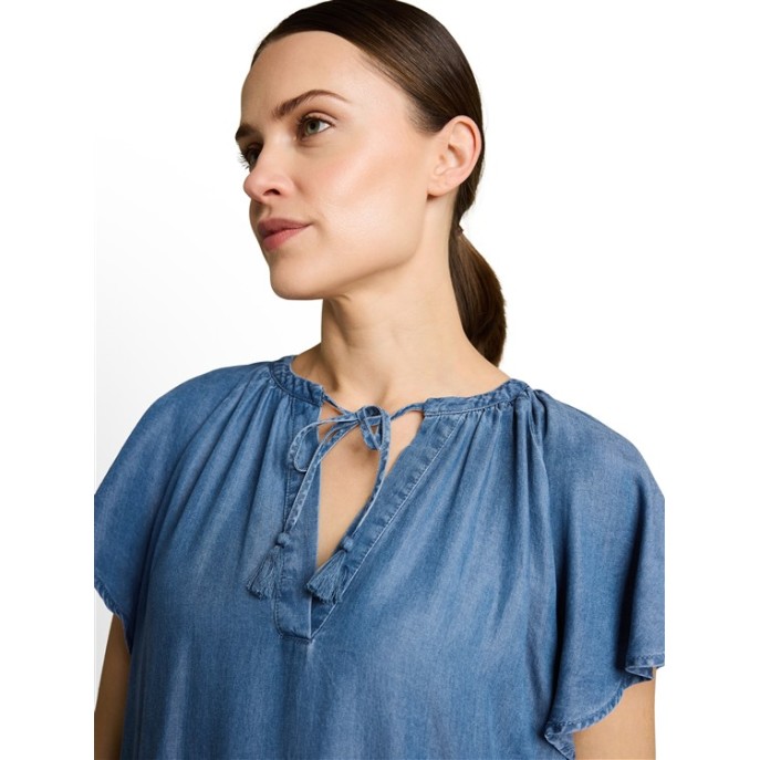 Tom Tailor jurk tencel jeans blauw